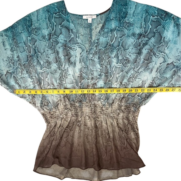 EUC Monograph Snakeskin Print Semi-Sheer Swimsuit Coverup - Picture 7 of 11